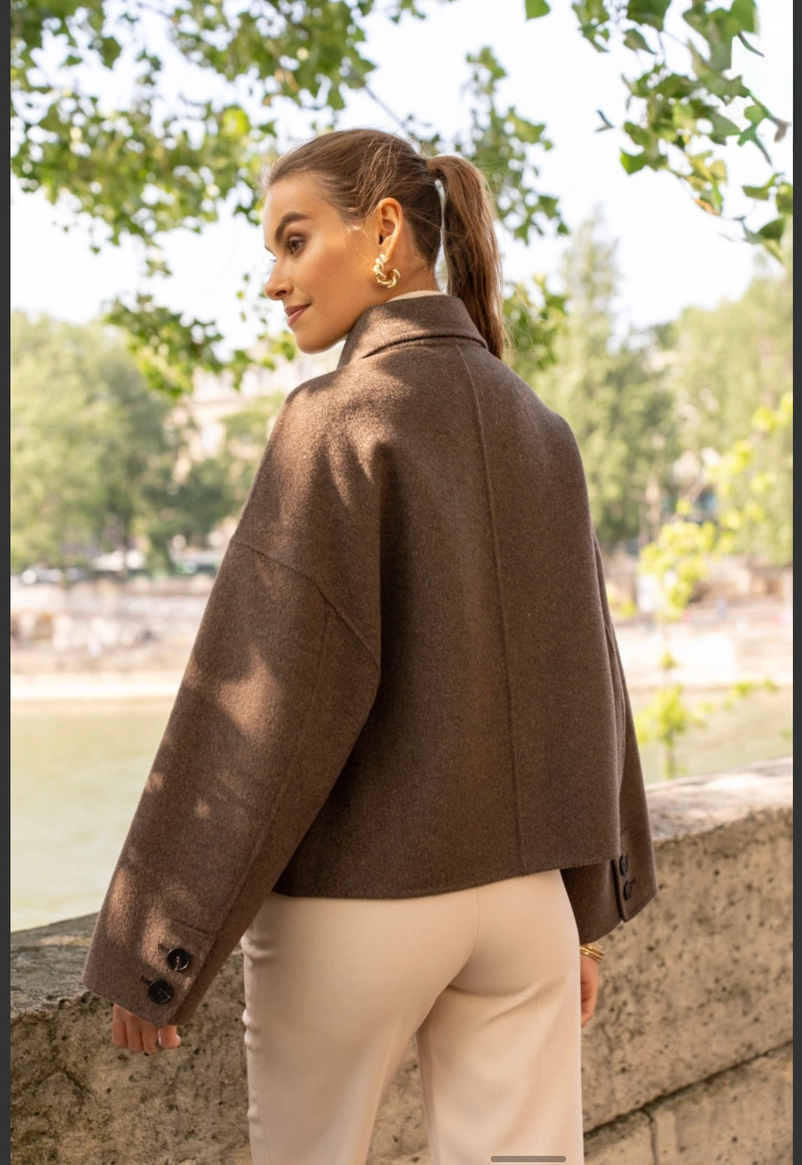 VESTE OVERSIZE TENDANCE EN LAINE