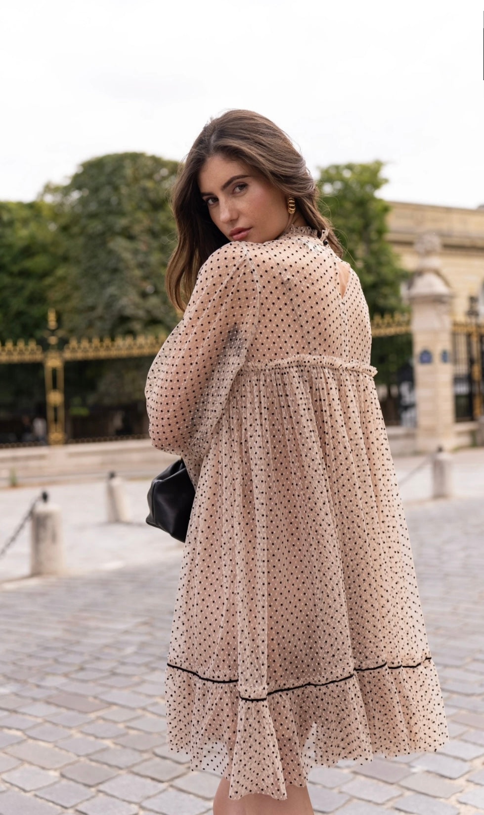 Robe en tulle plumetis