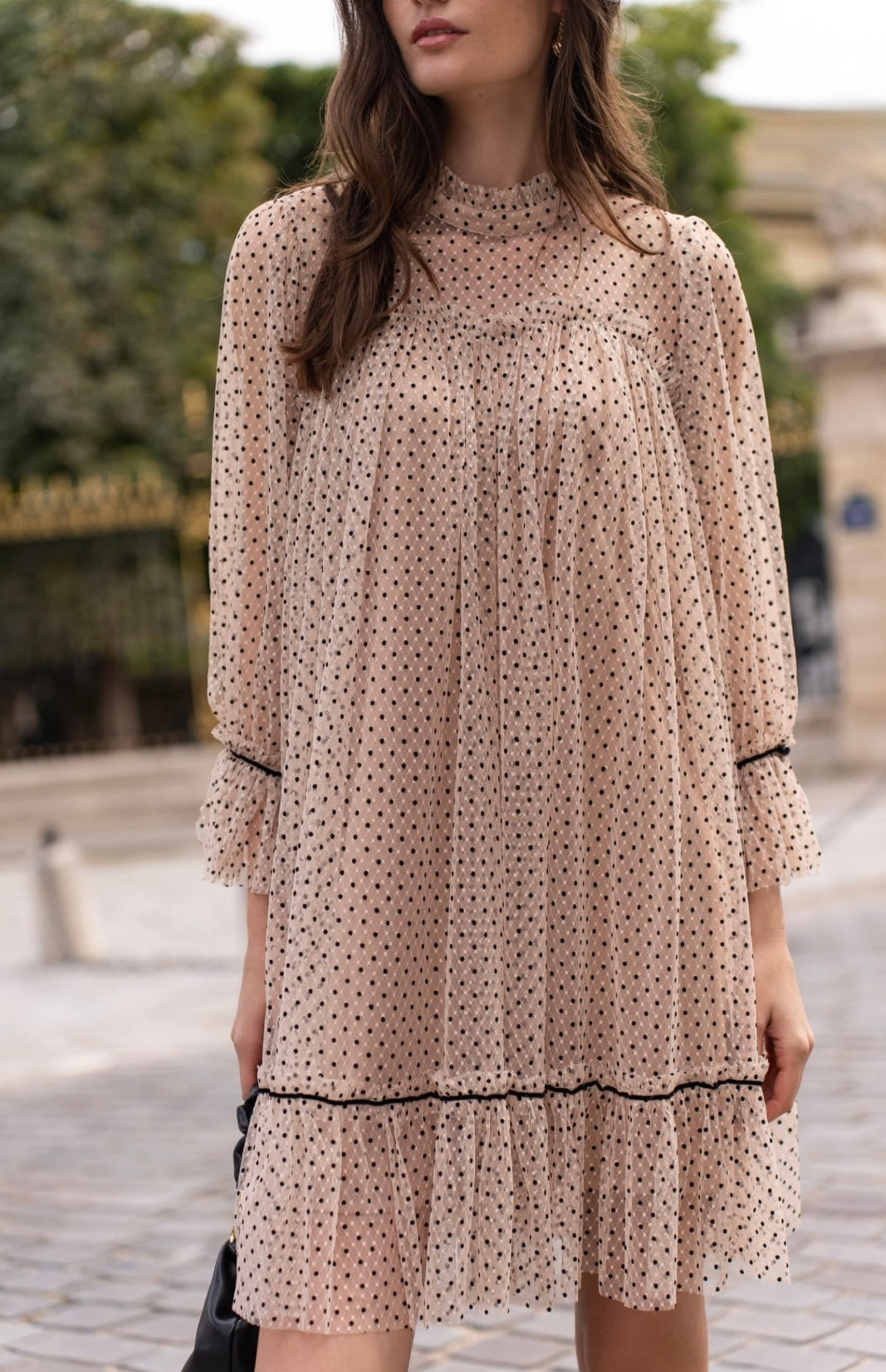 Robe en tulle plumetis