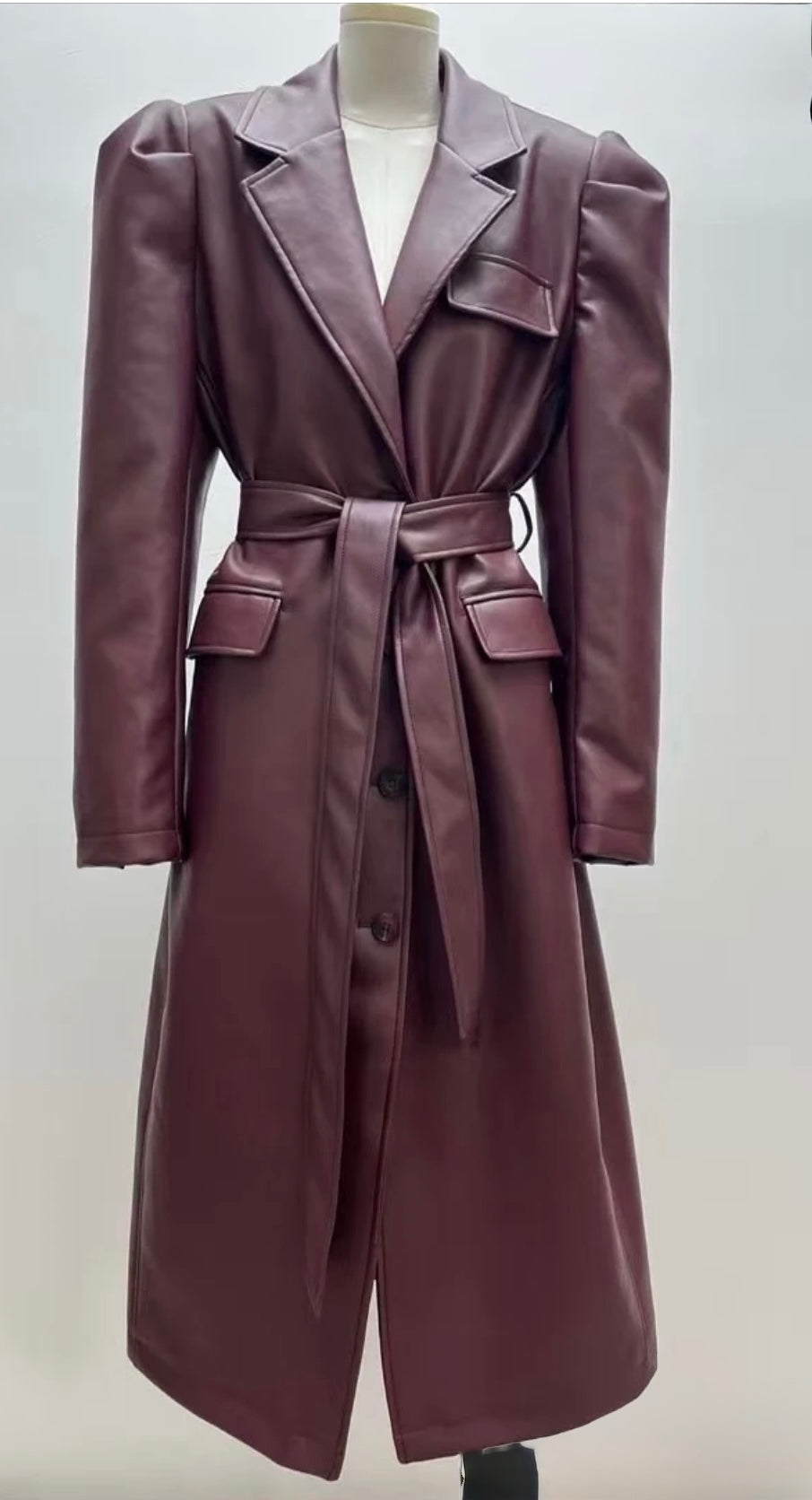 MANTEAU LONG SIMILI