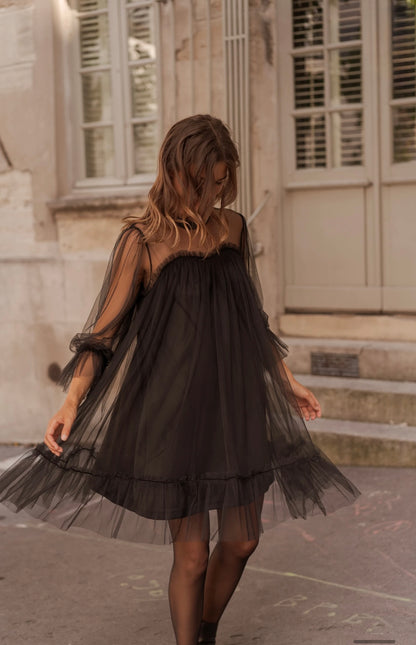 Robe en tulle plumetis