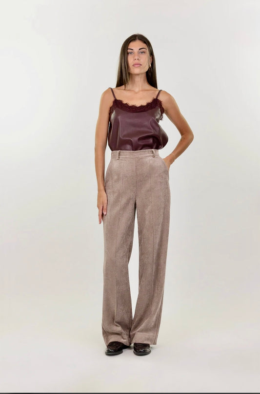 PANTALON SACHA EN VELOUR COTELE