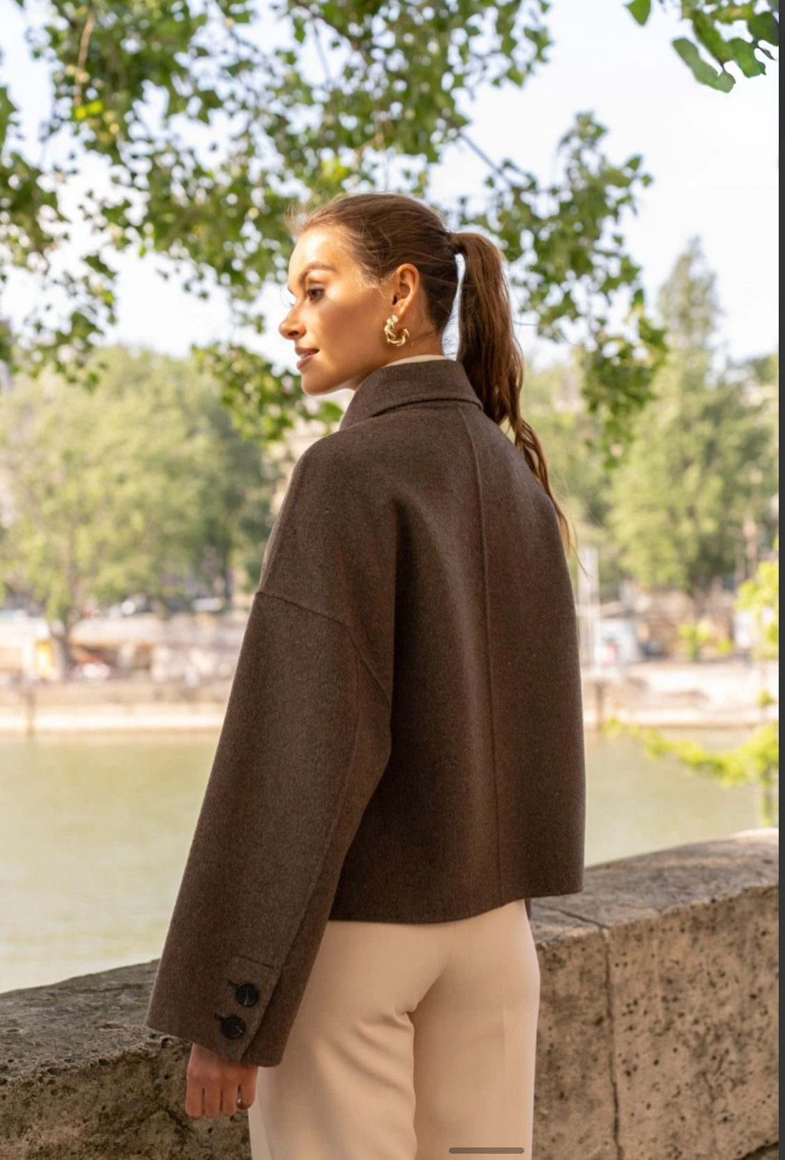 VESTE OVERSIZE TENDANCE EN LAINE