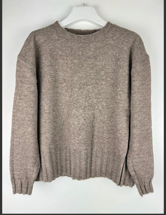 PULL EN LAINE LEGER MARRON TU