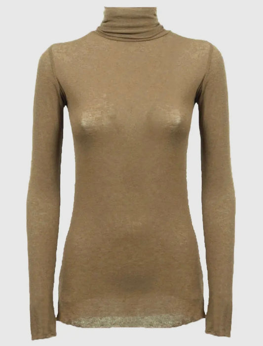 PULL COL ROULÉ BASIQUE EN CACHEMIRE MAILLE FINE