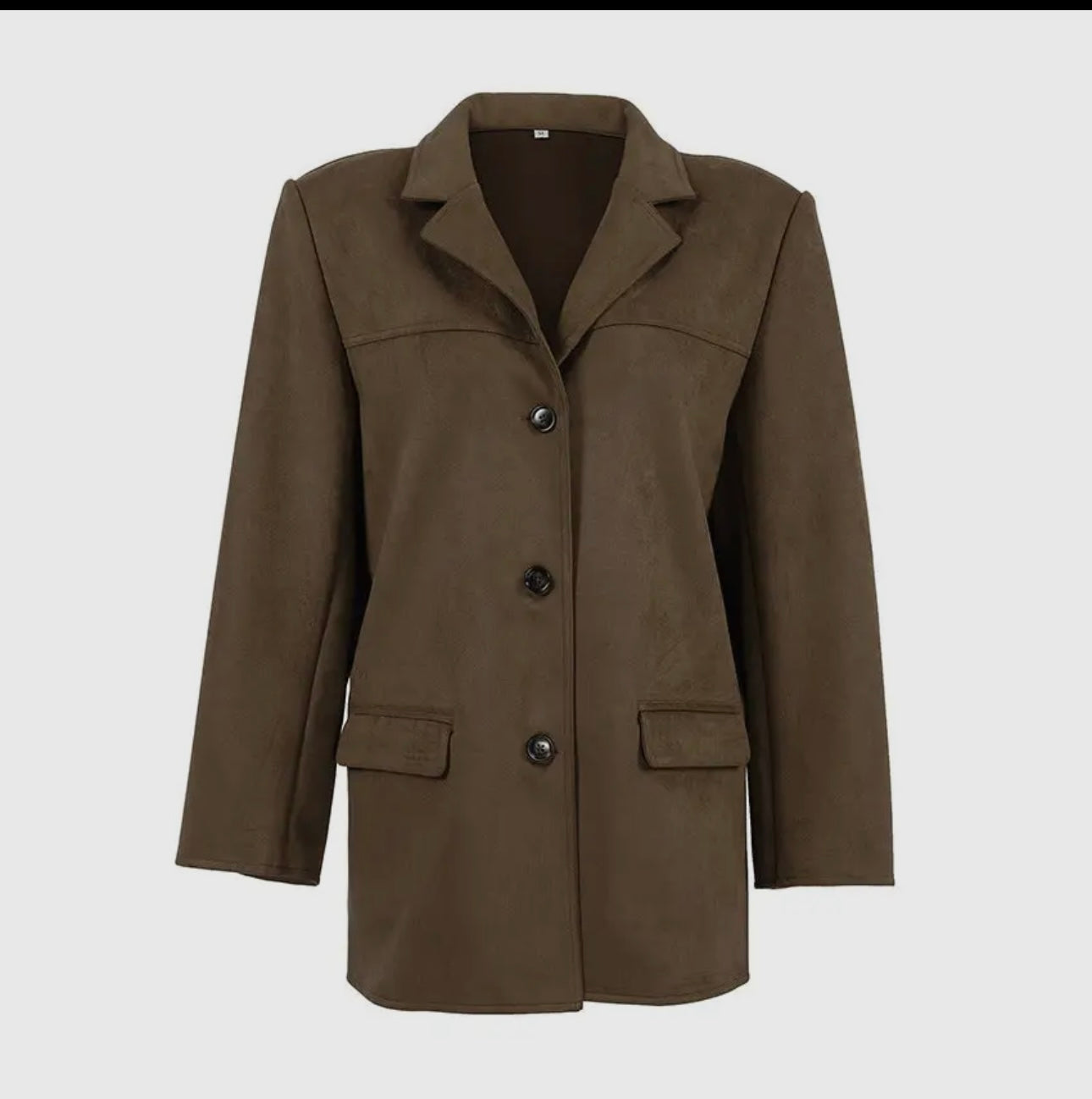 BLAZER EN DAIM VINTAGE MARRON