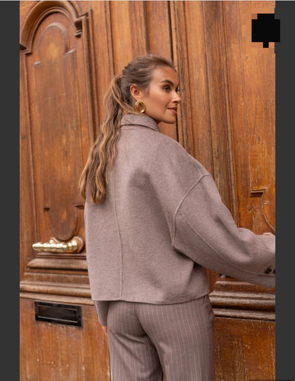 VESTE OVERSIZE TENDANCE EN LAINE