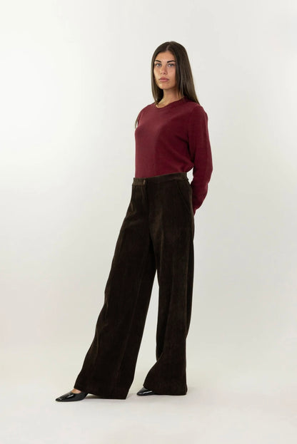PANTALON LEO EN VELOUR LARGE