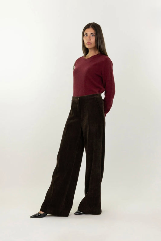 PANTALON LEO EN VELOUR LARGE